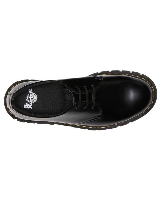 Dr. Martens Black Rikard Polished Smooth Leather Shoes Polished Smooth'