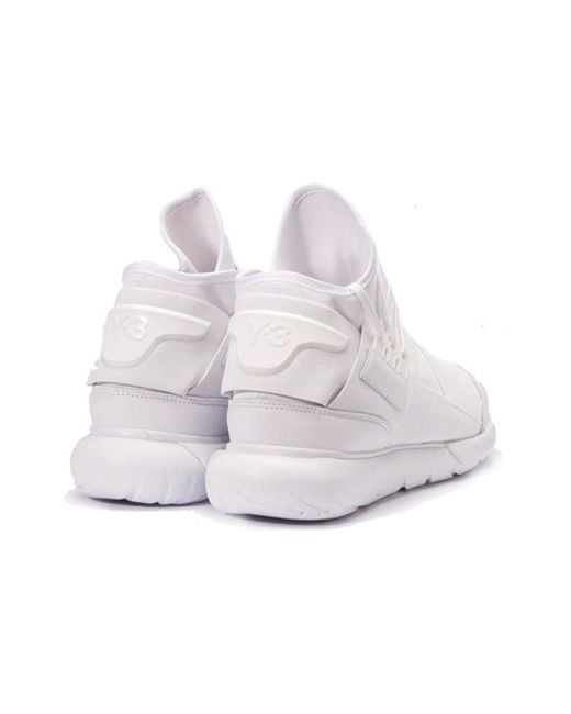 Adidas White Y-3 Qasa High 'Triple' for men