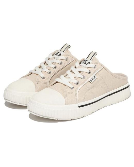 Fila White Low-Top Slip-On Sneakers