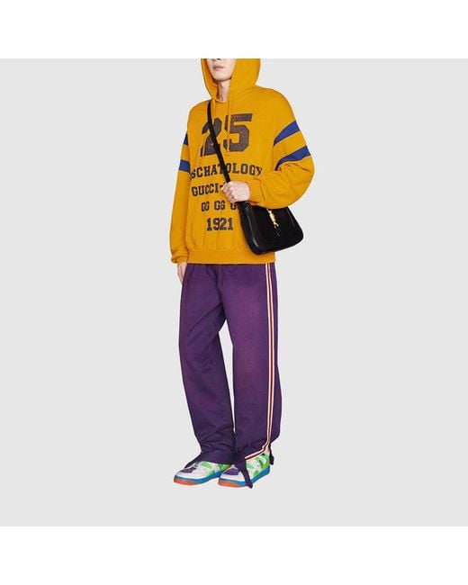 Gucci Yellow Fw21 Alphabet Printing Pattern Long Sleeves Autumn for men