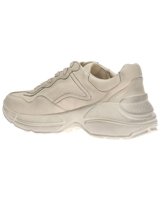 Gucci Natural Rhyton Leather Sneaker 'Ivory' for men