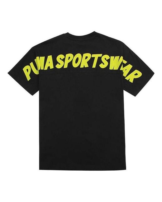 PUMA Black Slogan Sportswear Tee for men