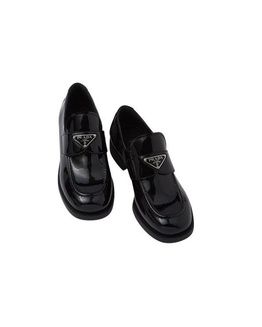 Prada Black (Wmns) Patent Leather Loafers
