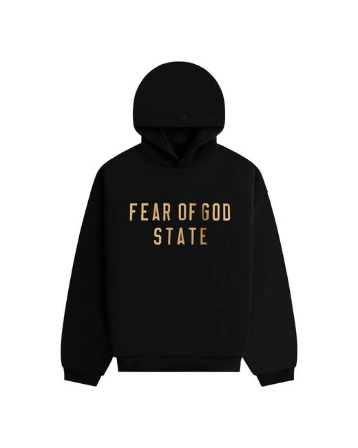 Fear Of God Black Ss25 Fleece Hoodie for men