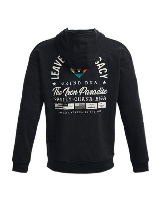 Under Armour Blue Project Rock Heavyweight Terry Full-Zip Hoodie for men