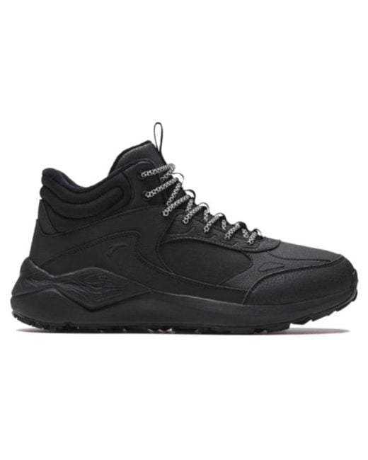 Anta Black Mid Top Hiking Shoes for men