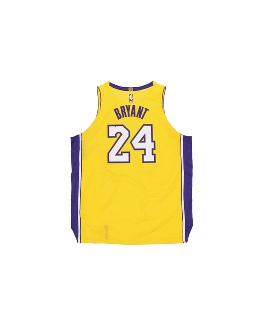 Nike Yellow Icon Edition Authentic Nba Jersey Sports Basketball Jersey/Vest Au Player Edition Lakers Kobe 24 for men