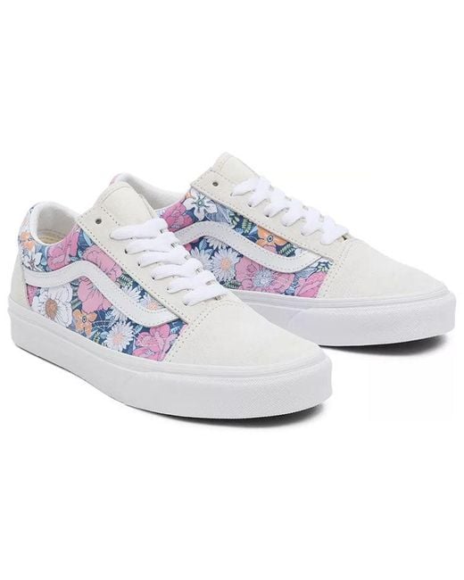 Vans Blue Retro Floral Old Skool for men