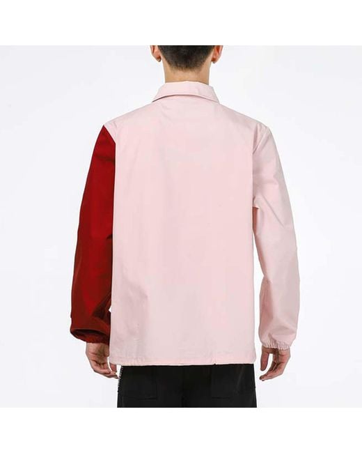 PUMA Pink Embroidered Small Label Contrasting Colors Sports Woven Logo Jacket for men