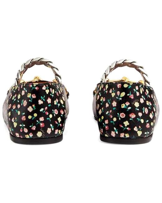 Gucci Black (Wmns) Pre-Loved X Liberty London Floral Ballet Flats
