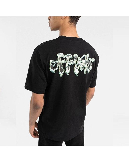 Off-White c/o Virgil Abloh Black Ss22 Chest Classic Arrow Alphabet Printing Short Sleeve T-Shirt for men