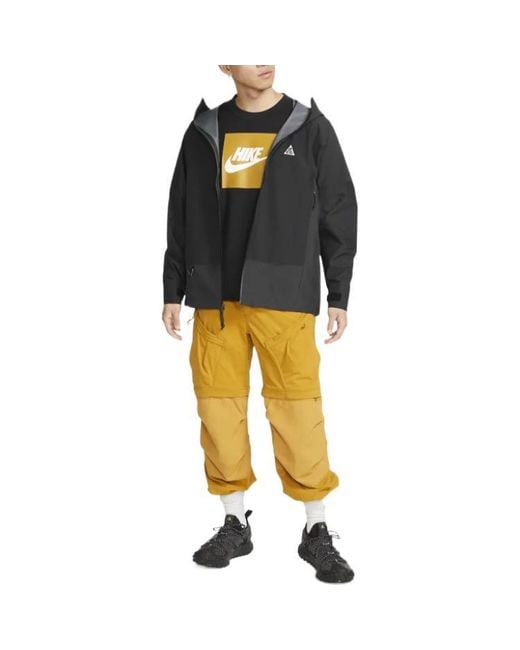 Nike Blue Acg Solid Color Long Sleeves Hooded Jacket Autumn for men