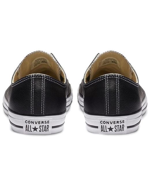 Converse Black Chuck Taylor All Star Leather Ox for men