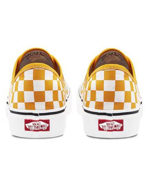 Vans Yellow Authentic Sf 'Checkerboard for men