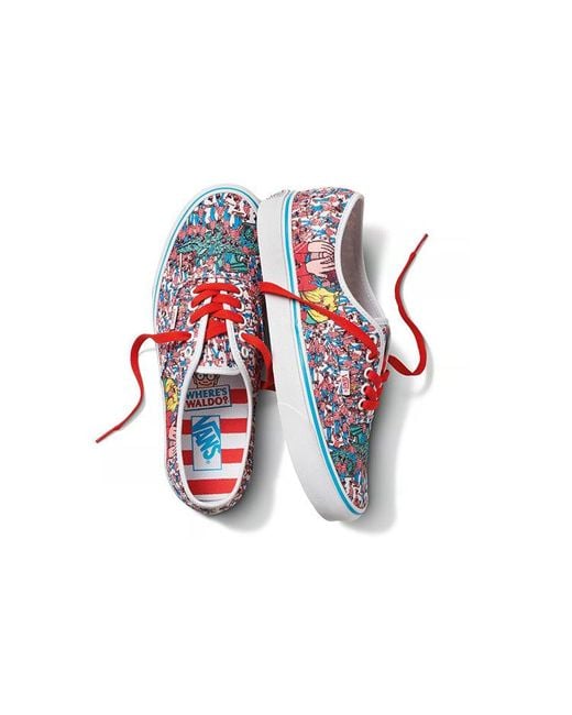 Vans Red Where's Waldo? X Authentic 'Land Of Waldos' for men