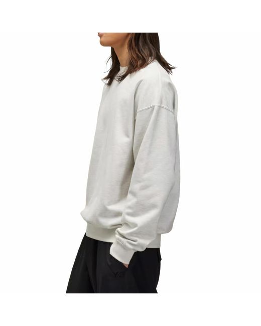 Adidas Gray X Y-3 French Terry Crew Sweater 'Cream' for men