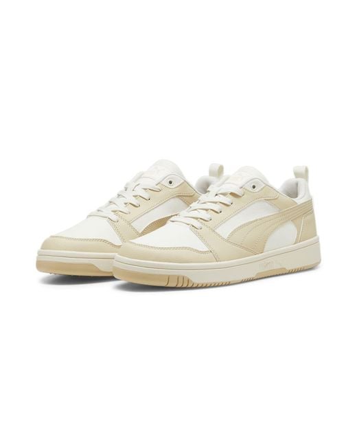 PUMA White Rebound V6 Low Cv 'Putty' for men