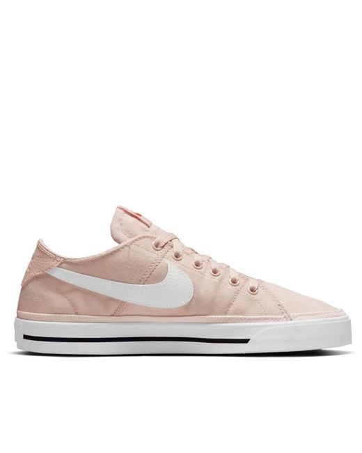 Nike White (Wmns) Court Legacy Canvas Skate Shoes