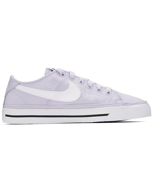 Nike Court Legacy Canvas Purple in White | Lyst