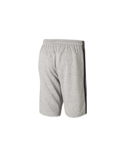 Adidas Gray Stripe Logo Training Knit Casual Sports Shorts for men