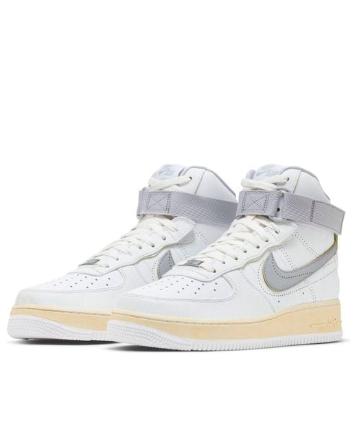 Nike White Air Force 1 High '07 Premium Wolf' for men
