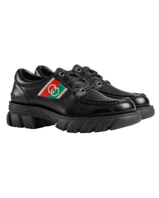 Gucci Black Gg Romance Lace-Up for men