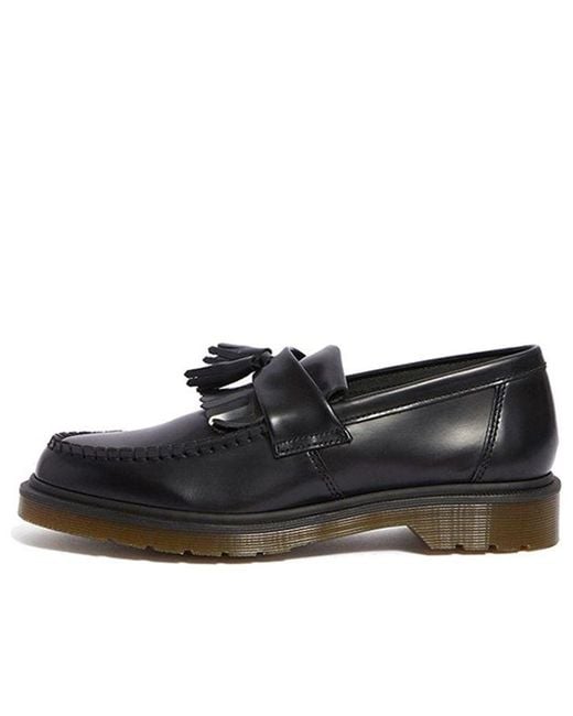 Dr. Martens Black Adrian Smooth Leather Tassel Loafers for men