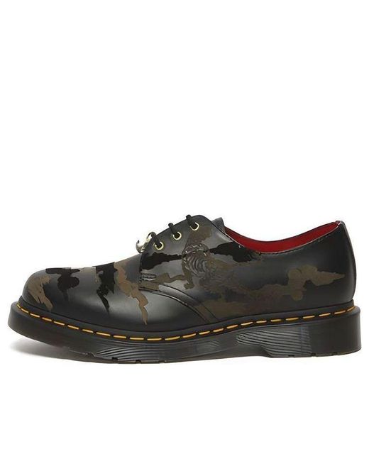 Dr. Martens Brown Tiger Stripe 1461 Yott 3 Holes for men