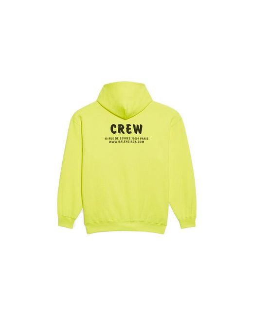 Balenciaga Yellow (Wmns) Crew Printing Hoodie