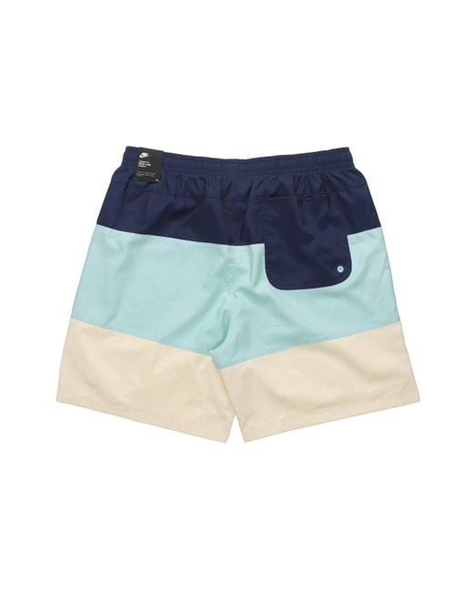Nike Blue Colorblock Quick Dry Woven Sports Shorts for men