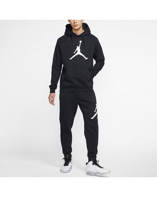Nike Black Large Logo Printing Fleece Lined Pullover for men