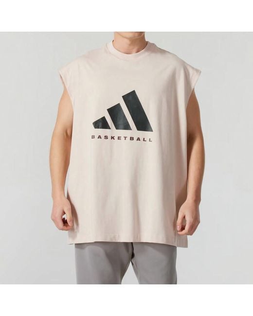Adidas Pink Basketball Vest for men