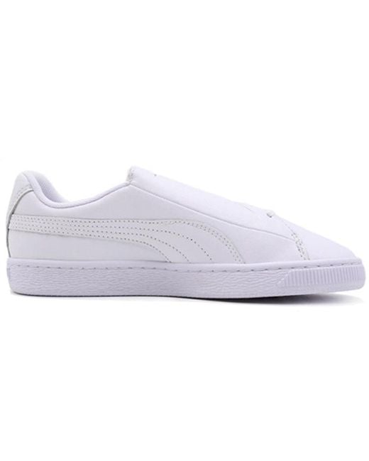 PUMA White (Wmns) Basket Crush Emboss