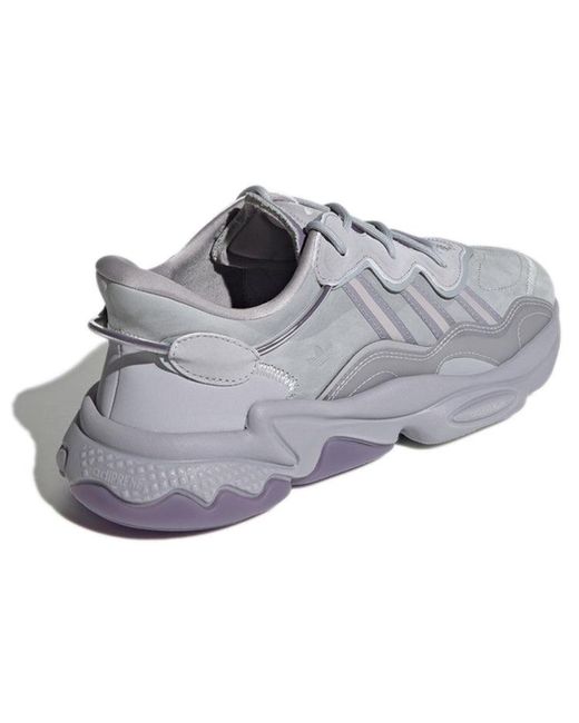 Adidas Gray Originals Ozweego Cozy Wear-Resistant Running Shoes for men