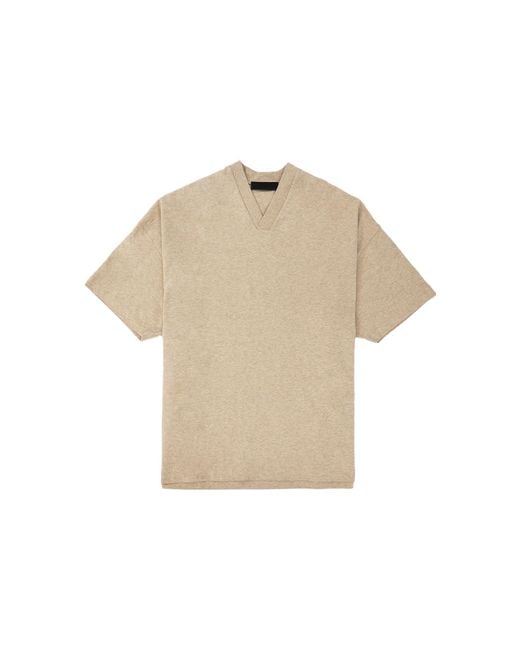 Fear Of God Natural Fw23 V-Neck T-Shirt Heather' for men