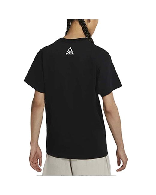 Nike Blue Acg Gradient Multi-Color Alphabet Printing Short Sleeve for men