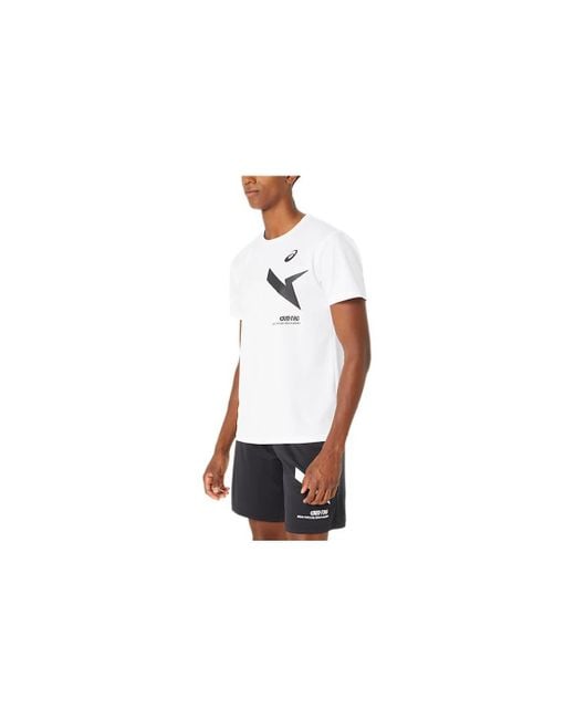 Asics White A-I-M Dry Short Sleeve T-Shirt 'Brilliant' for men