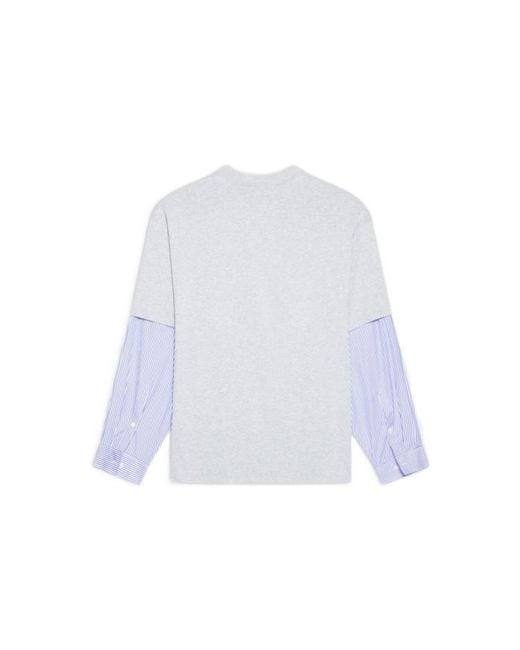Balenciaga White Slime Logo Layered T-Shirt for men