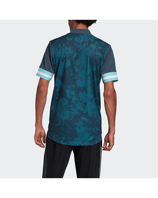 Adidas Blue Au Player Edition Argentina Away Breathable Short Sleeve Soccer/Football Jersey for men