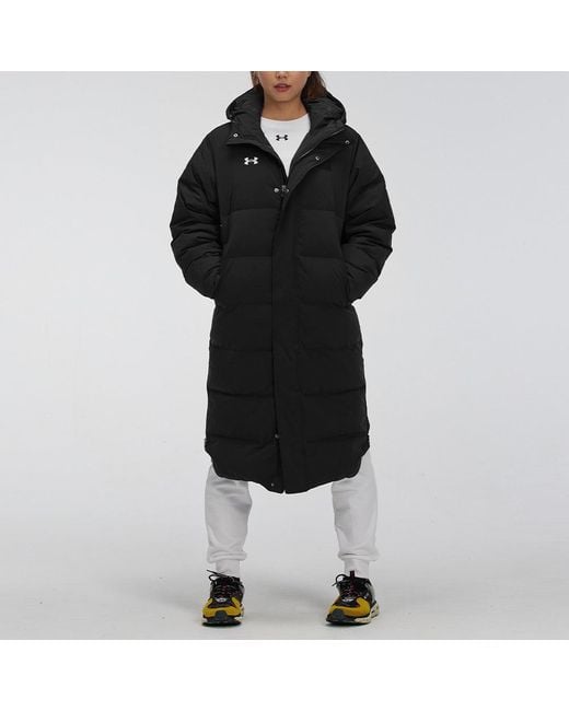 Under Armour Black Long Puffer Jacket for men