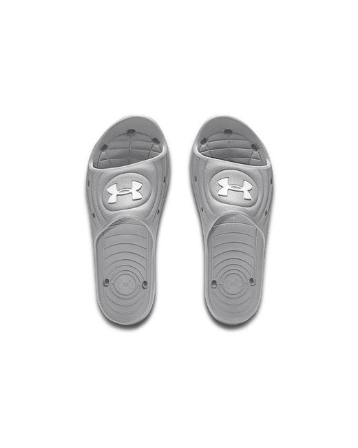 Under Armour Gray Locker 4 Slide 'Mod' for men