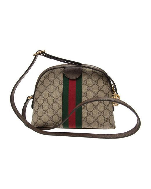 Gucci Natural (Wmns) Ophidia Logo Retro Gg Stripe Webbing Canvas Shoulder Messenger Bag Small