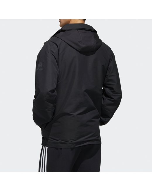 Adidas Blue U1 Jkt Warm Casual Sports Hooded Long Sleeves Jacket for men