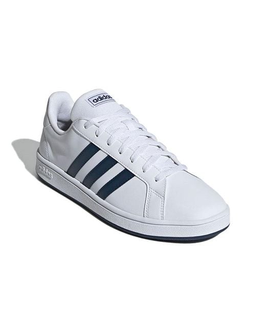 Adidas Blue Grand Court Base Crew' for men
