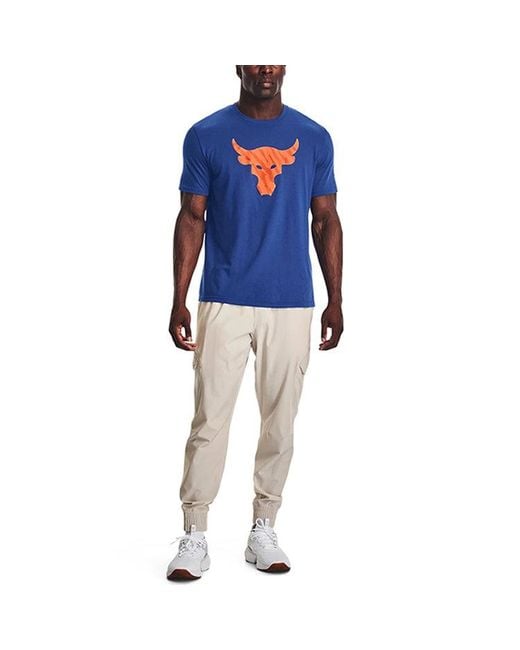 Under Armour Blue Project Rock Brahma Bull Short Sleeve T-Shirt for men
