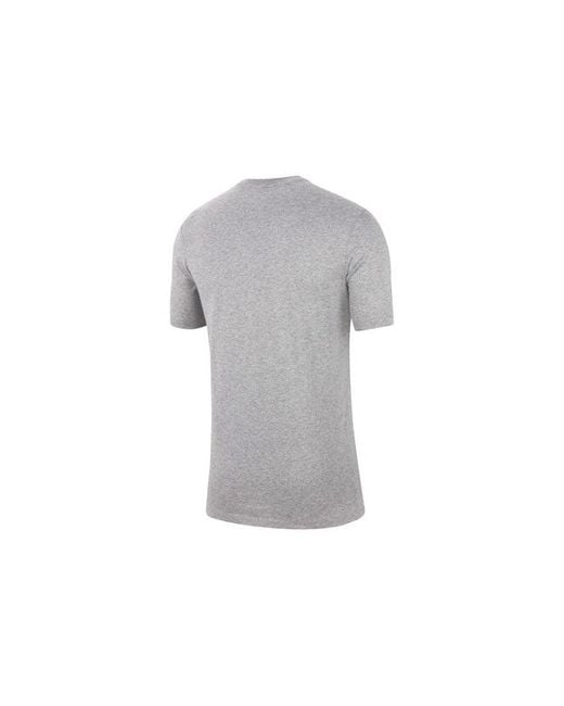 Nike Gray Printing Casual Sports Round Neck Short Sleeve for men