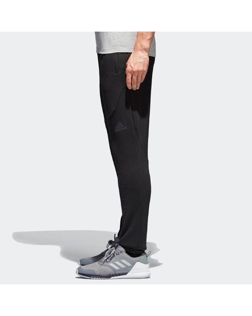 Adidas Black Zipper Front Bag Exercise Pants for men
