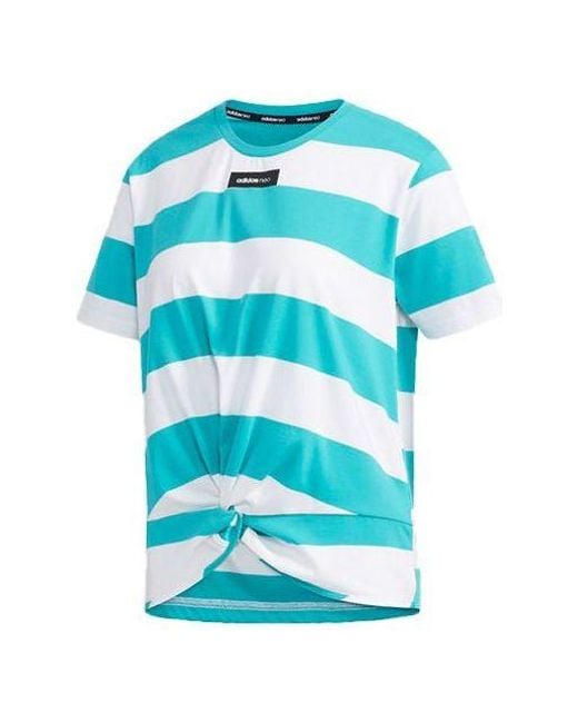 Adidas Blue (Wmns) Neo Cs Tshirt Sports Round-Neck