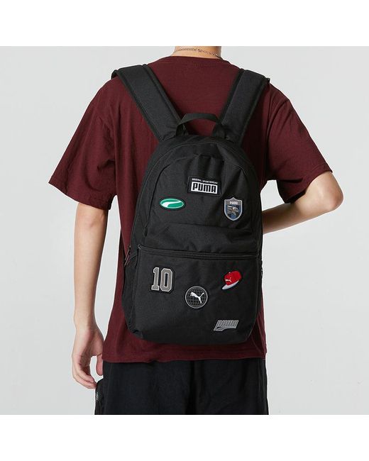 PUMA Black Patch Backpack for men