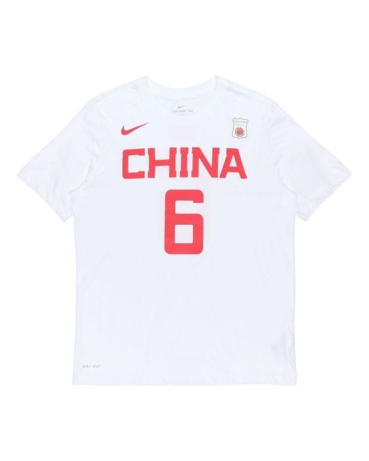Nike White Dri-Fit Short Sleeve Athleisure Casual Sports Round Neck for men